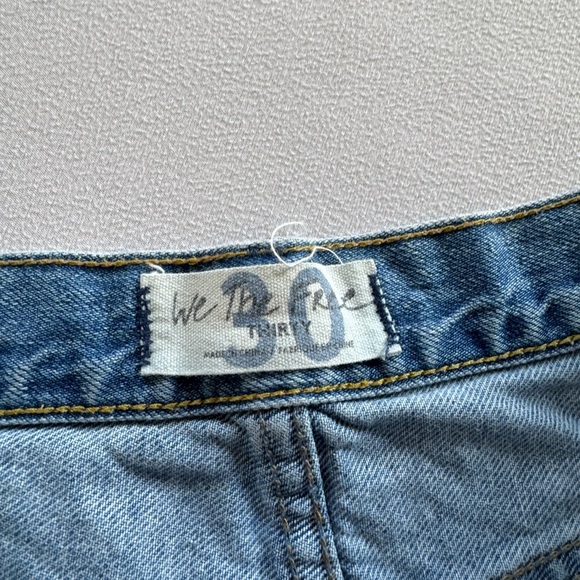 Free People We The Free Light Blue Distressed Jean Shorts size 30 - Picture 3 of 5